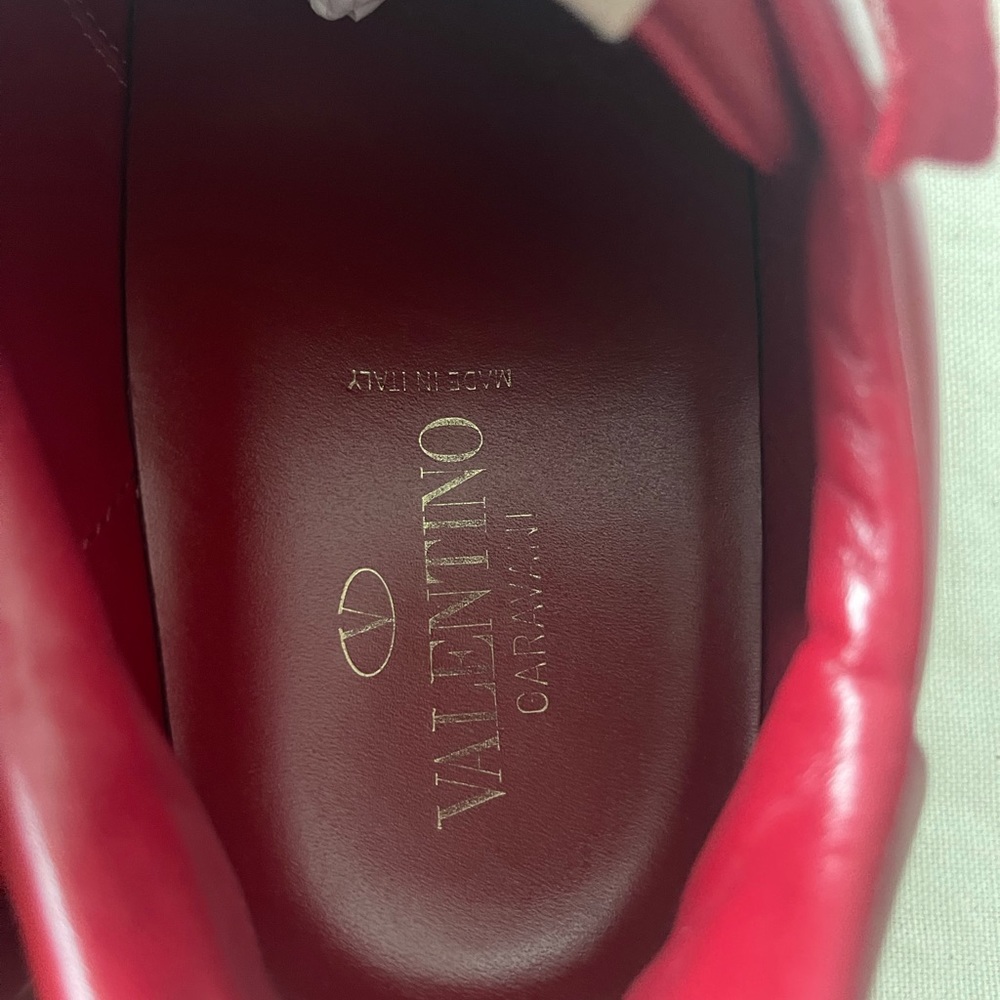 Red VALENTINO GARAVANI ROCKSTUD UNTITLED ROSSO Sneakers 11. Size 38,5 - Picture 13 of 14